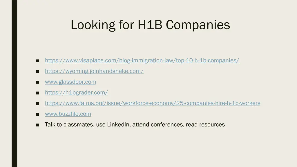 looking for h1b companies