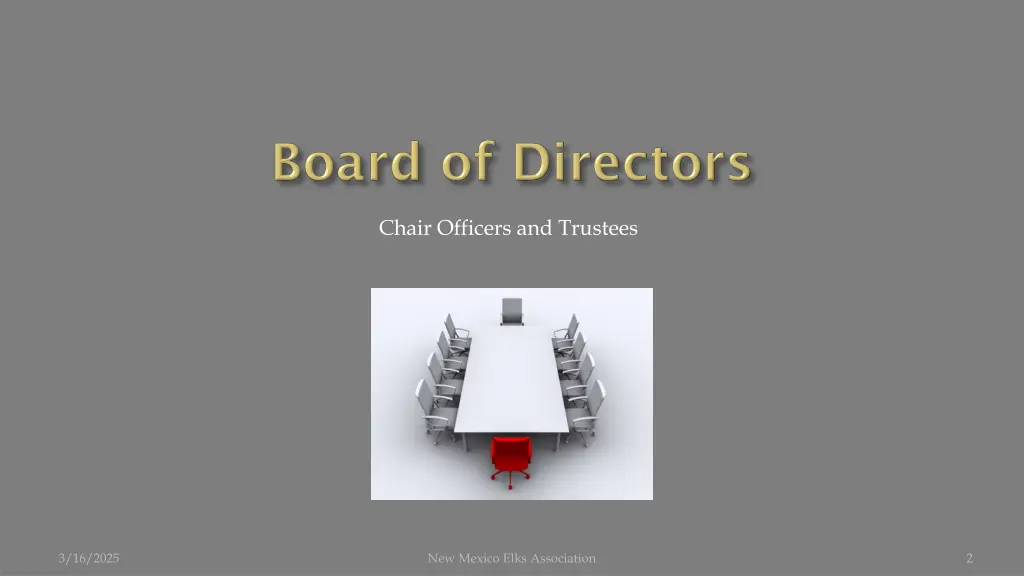 chair officers and trustees