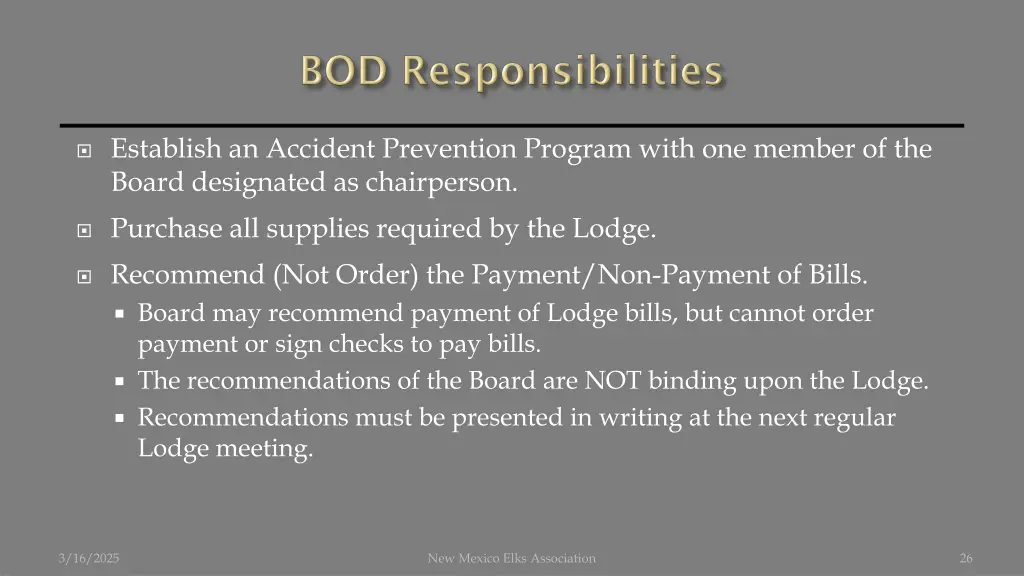 establish an accident prevention program with