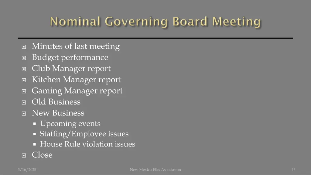 minutes of last meeting budget performance club