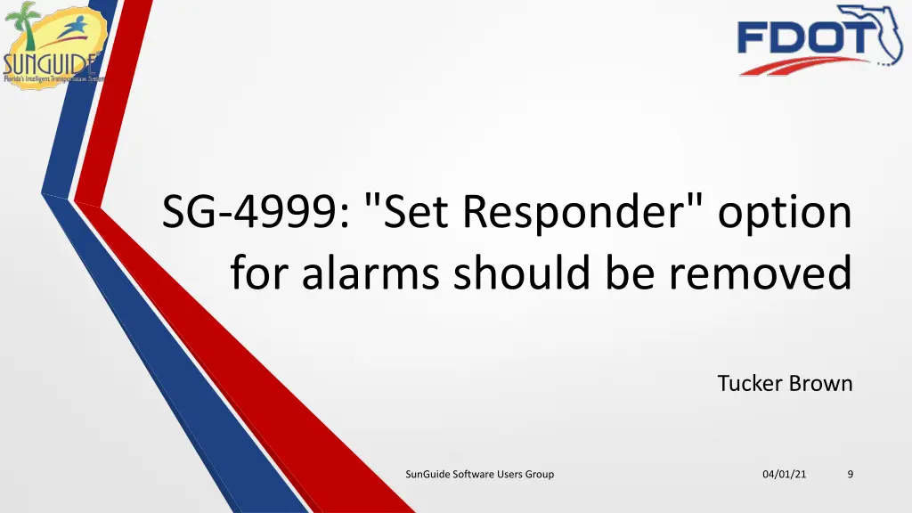 sg 4999 set responder option for alarms should