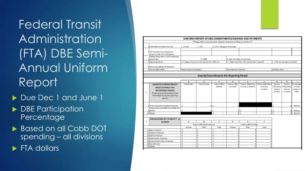 federal transit administration fta dbe semi