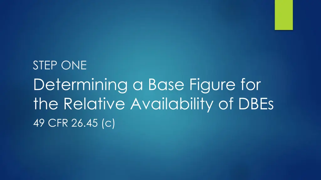 step one determining a base figure