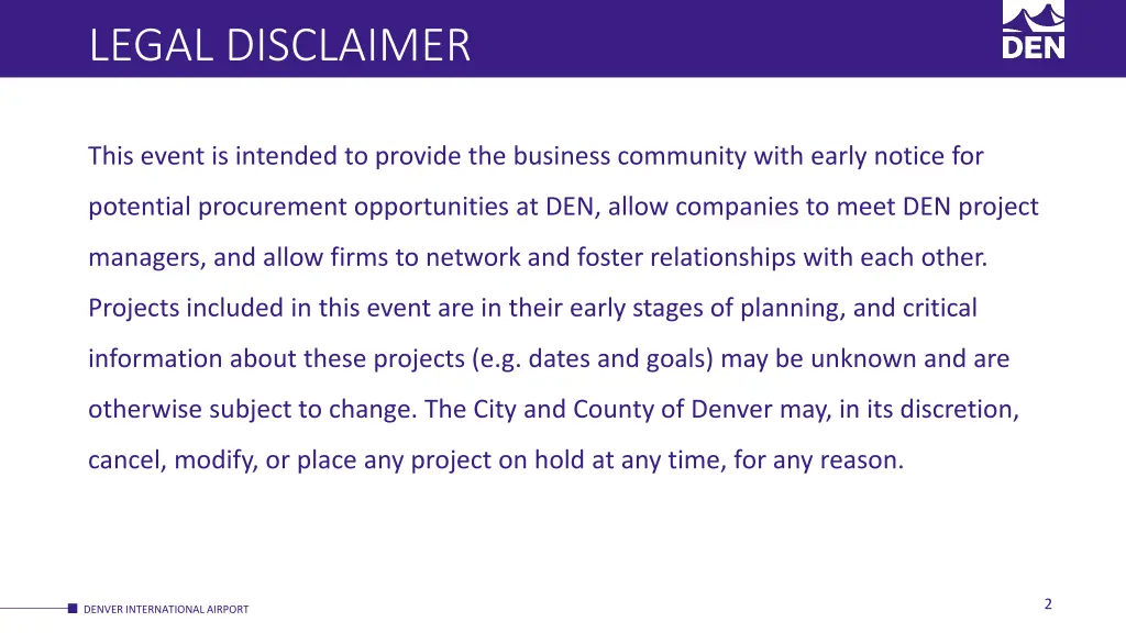 legal disclaimer