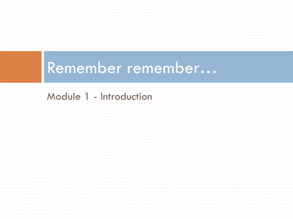 remember remember