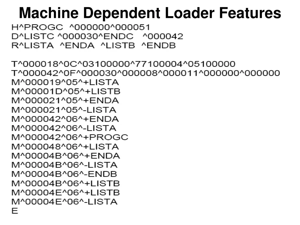 machine dependent loader features 8