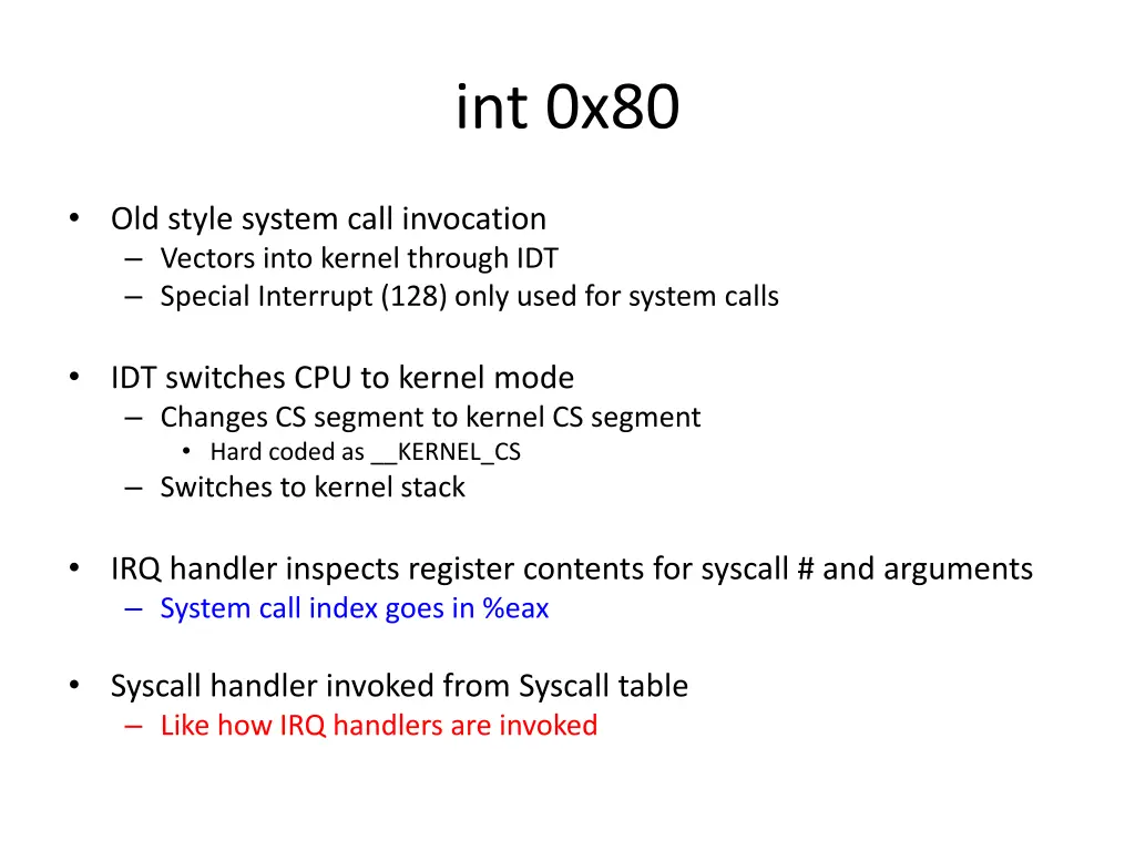 int 0x80