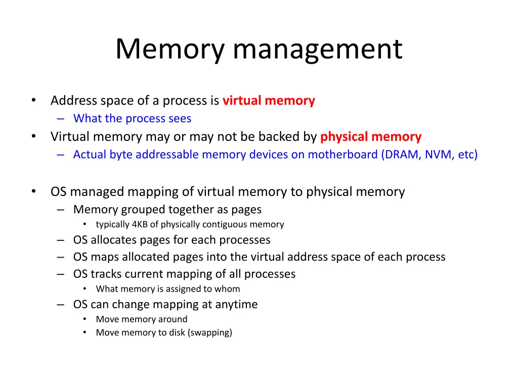 memory management