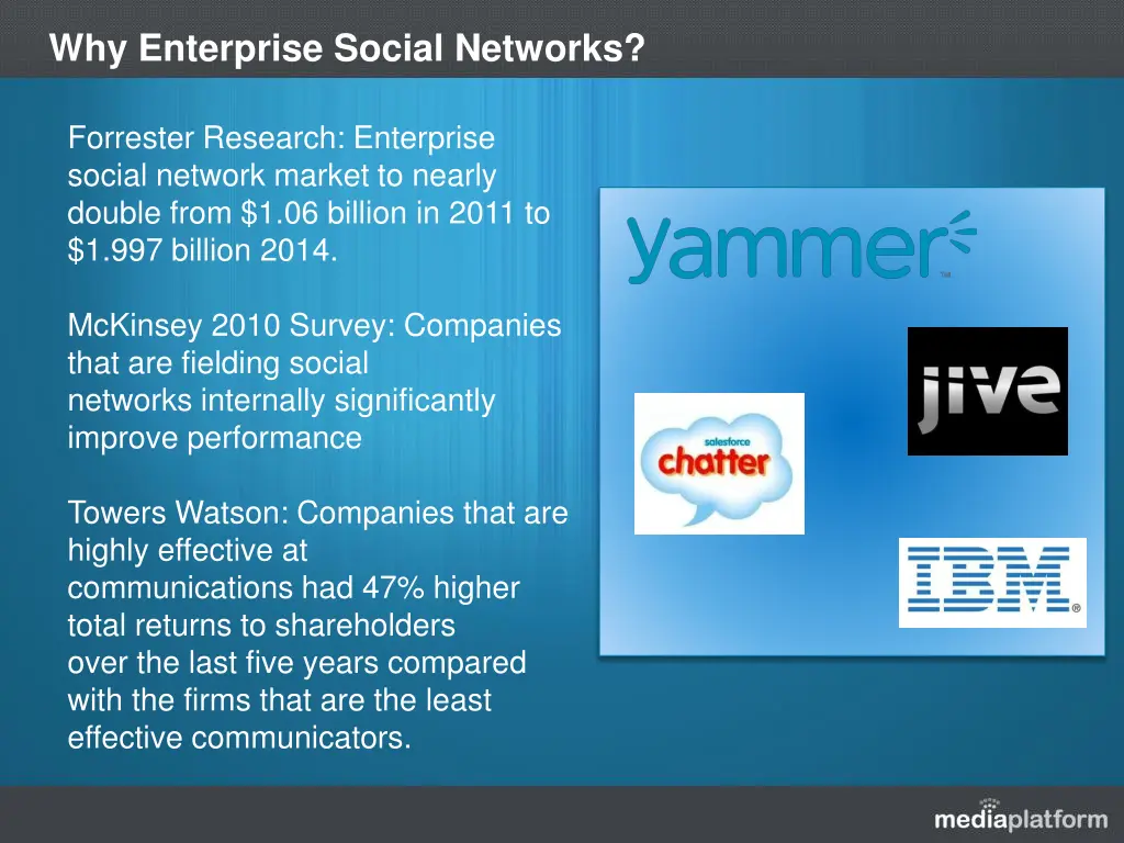 why enterprise social networks