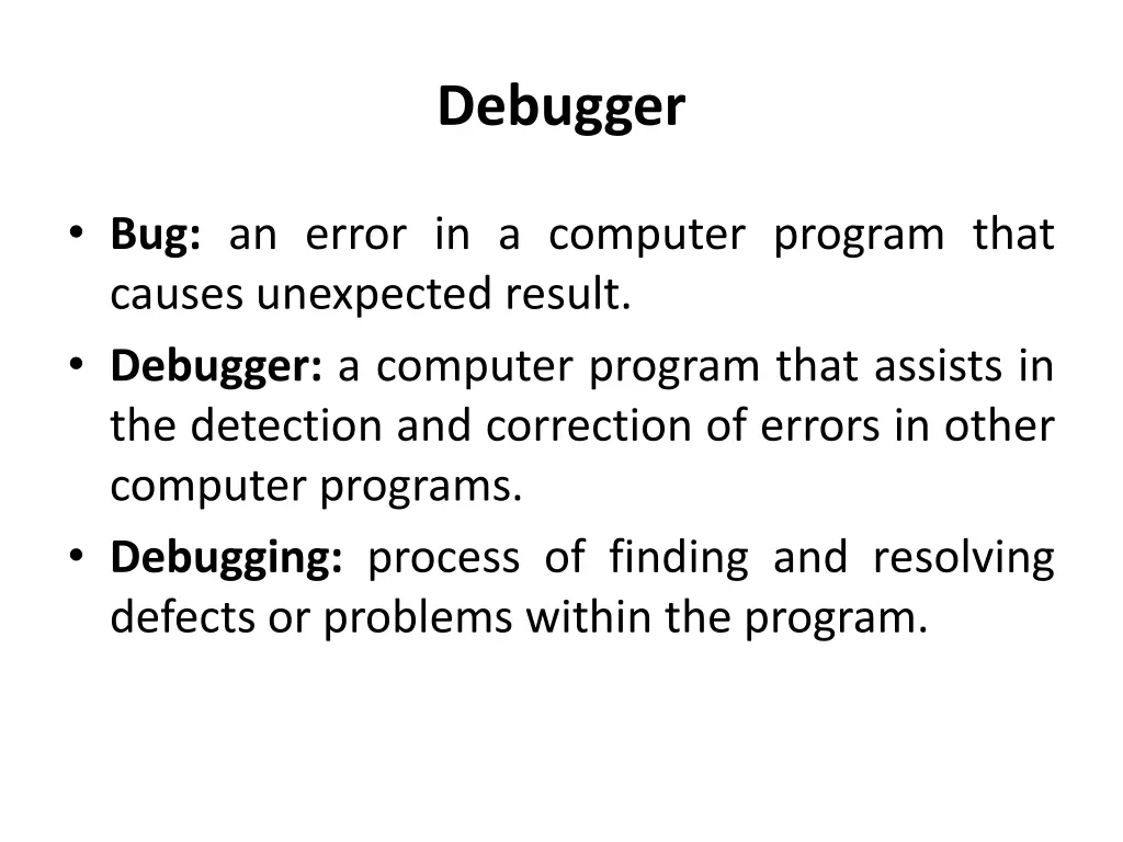 debugger