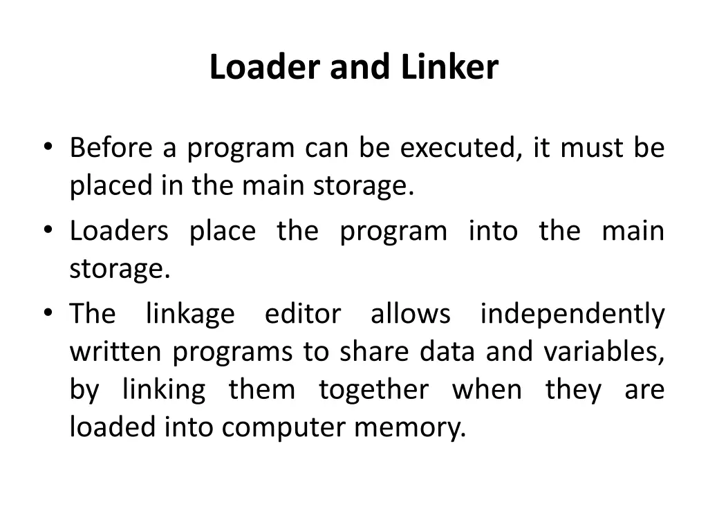 loader and linker