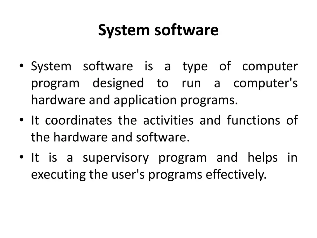 system software
