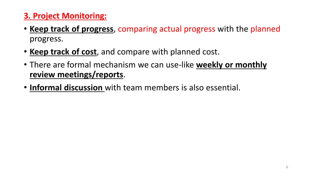 3 project monitoring keep track of progress