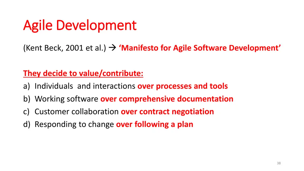 agile development agile development