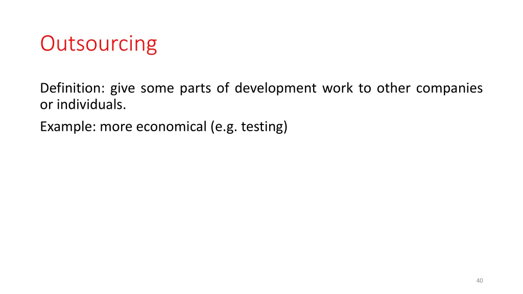 outsourcing