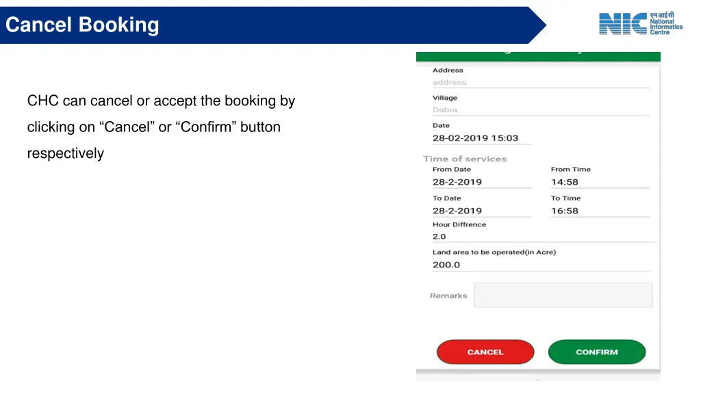 cancel booking