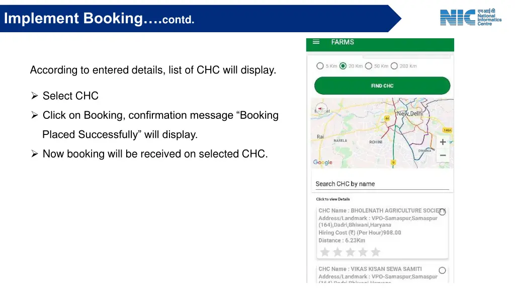 implement booking contd