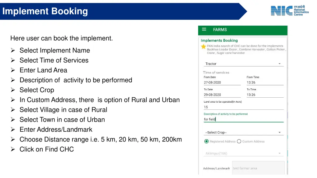 implement booking