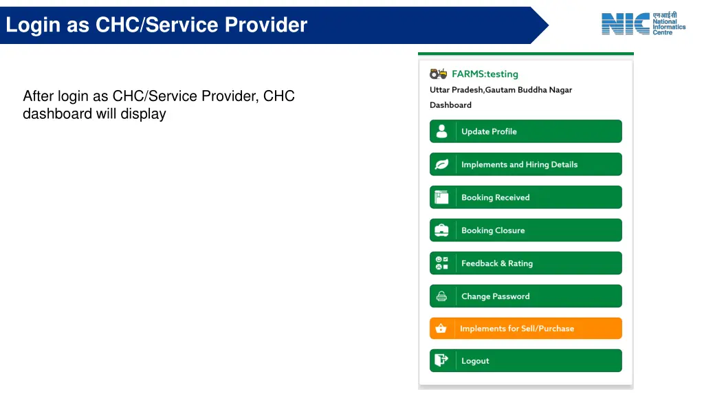 login as chc service provider