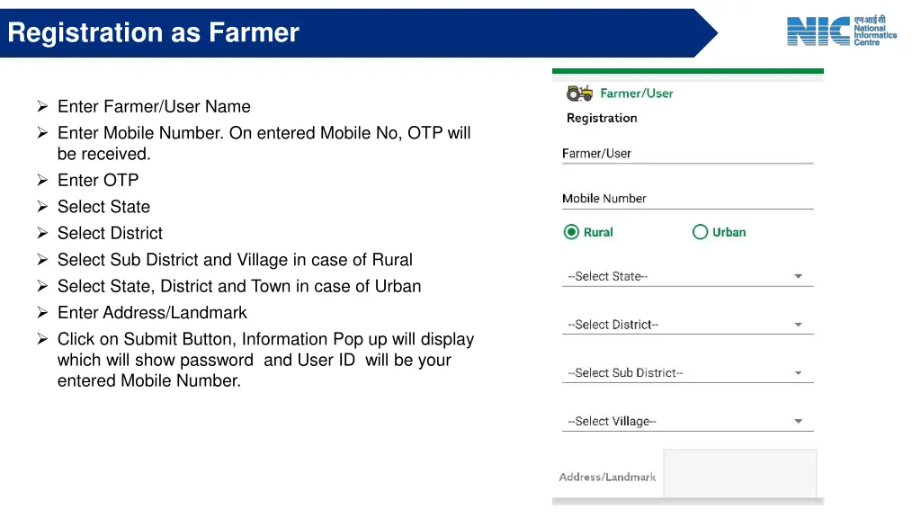 registration as farmer