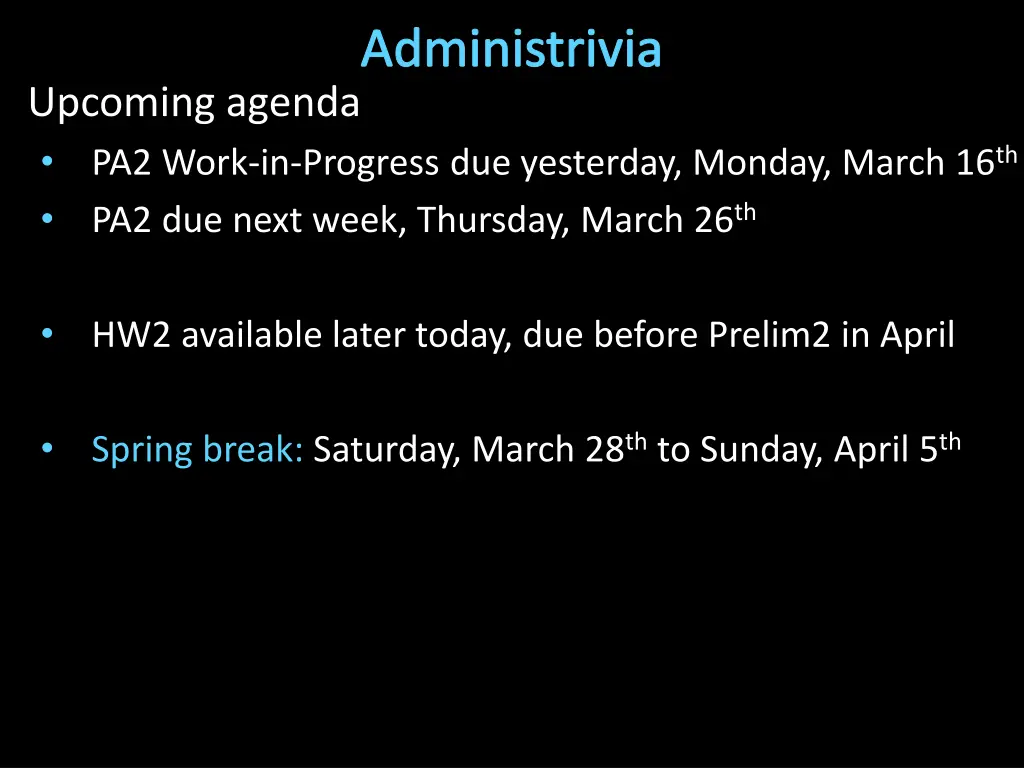 administrivia