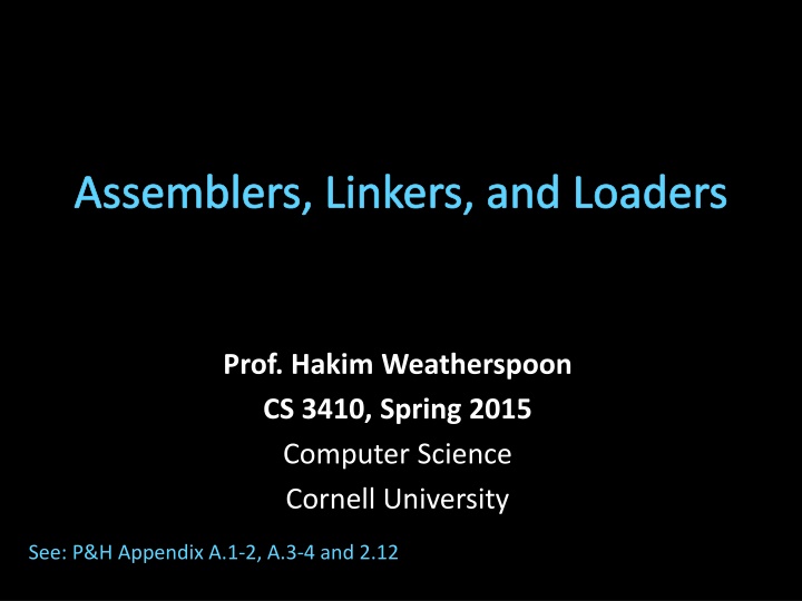 assemblers linkers and loaders