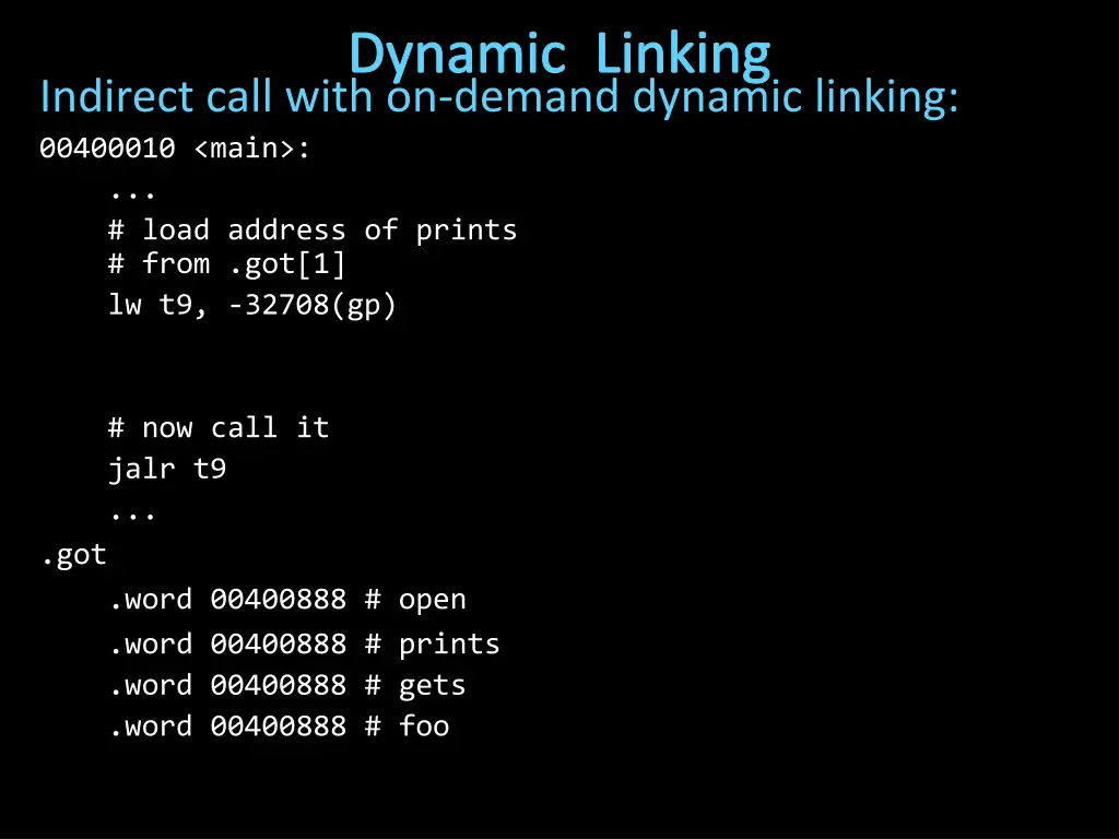 dynamic linking