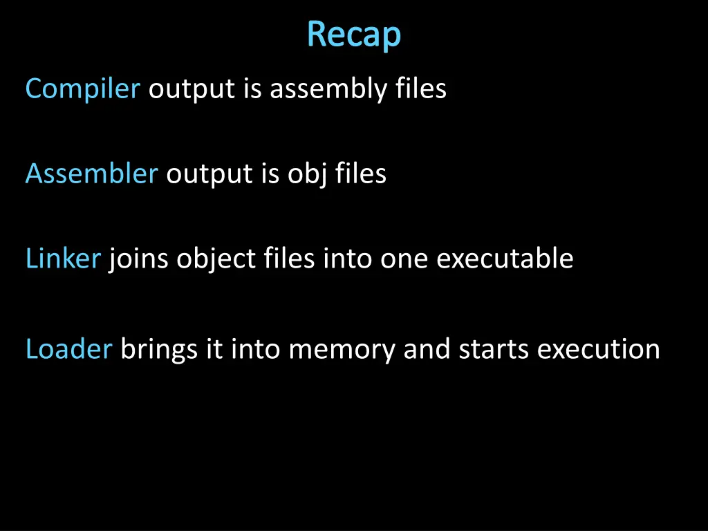 recap