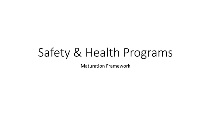 safety health programs