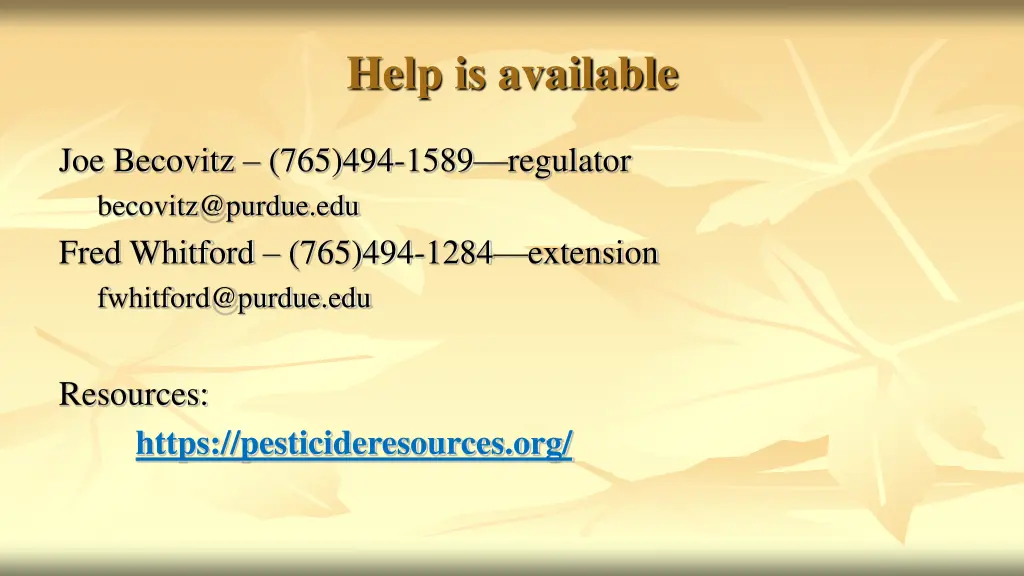 help is available