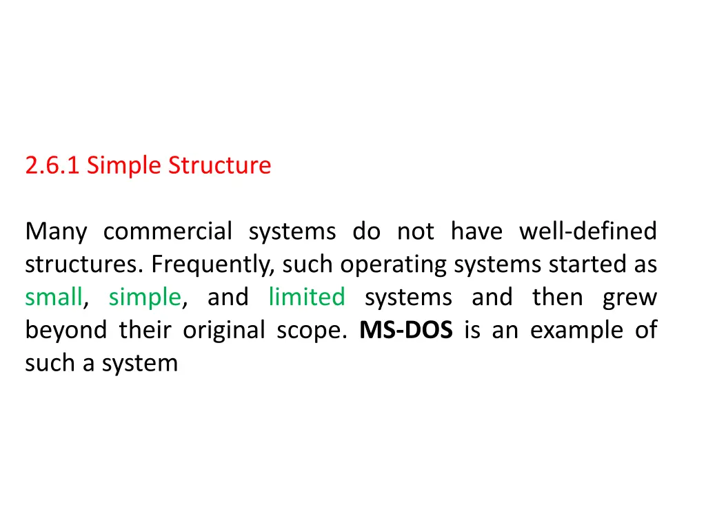 2 6 1 simple structure