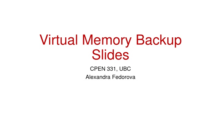 virtual memory backup slides