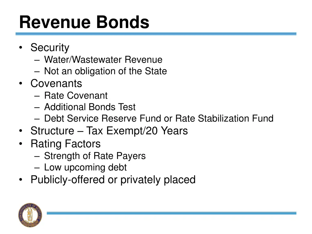 revenue bonds