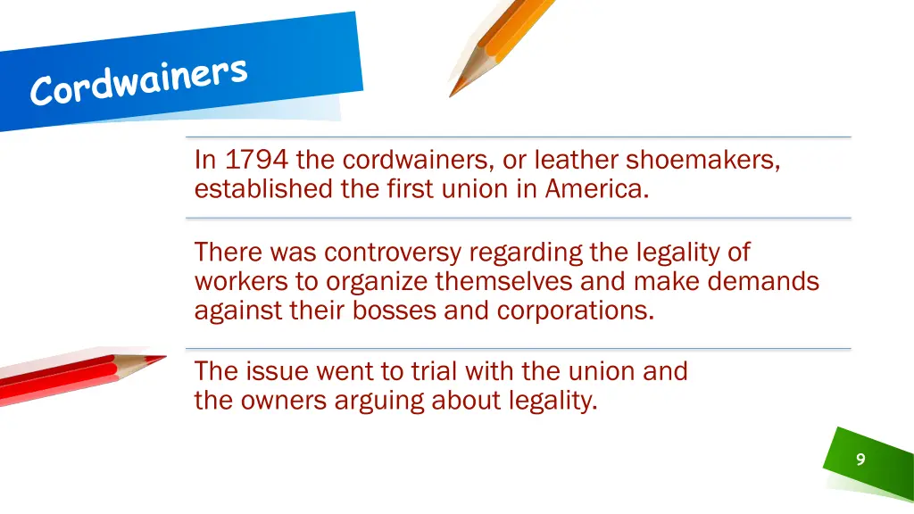 in 1794 the cordwainers or leather shoemakers