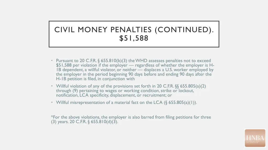 civil money penalties continued 51 588