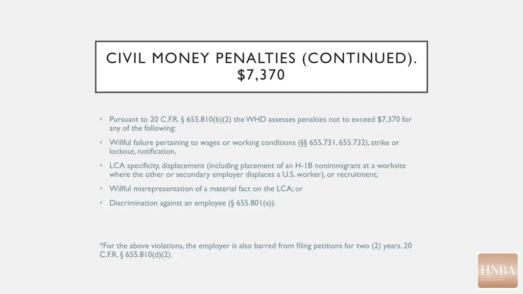 civil money penalties continued 7 370