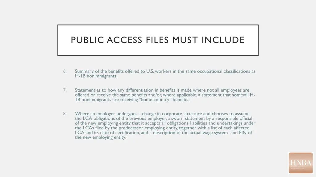 public access files must include 1