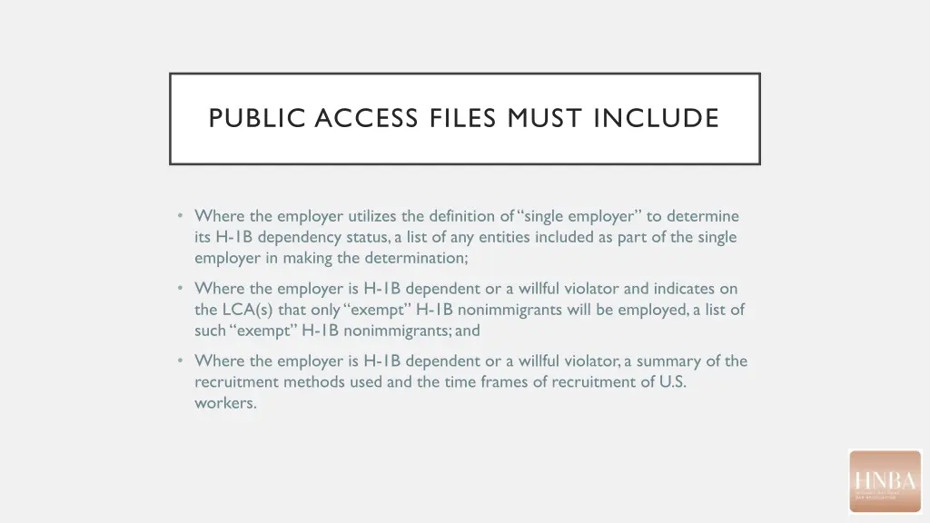 public access files must include 2