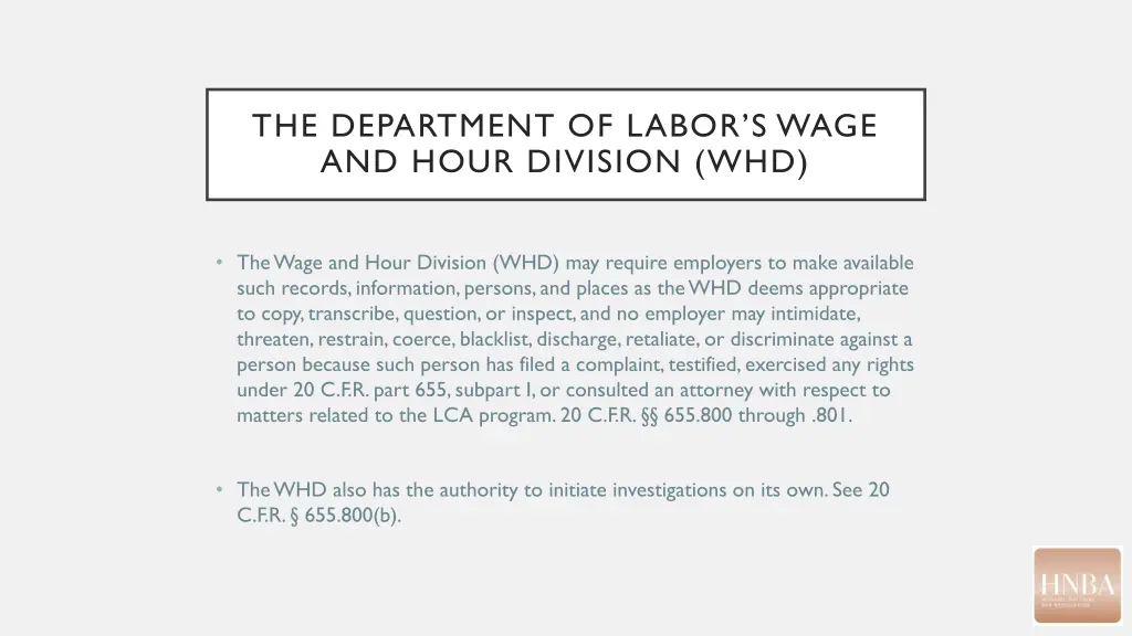 the department of labor s wage and hour division