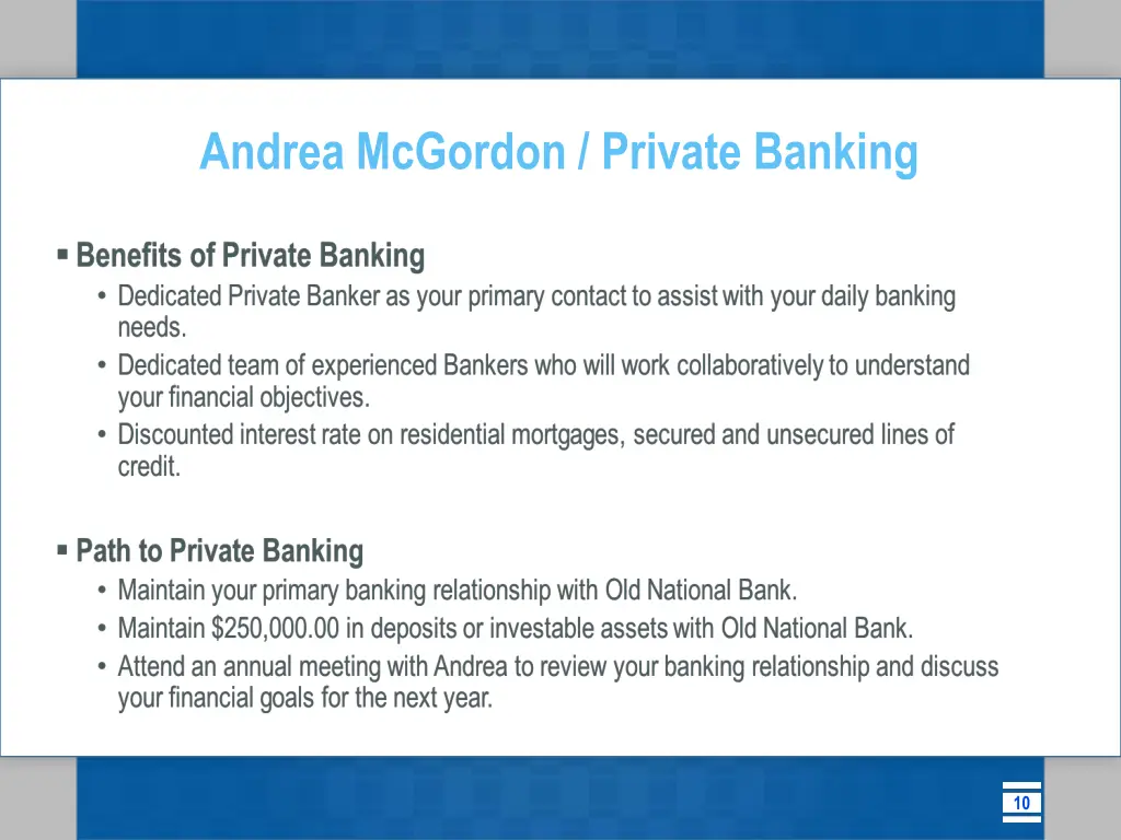 andrea mcgordon private banking