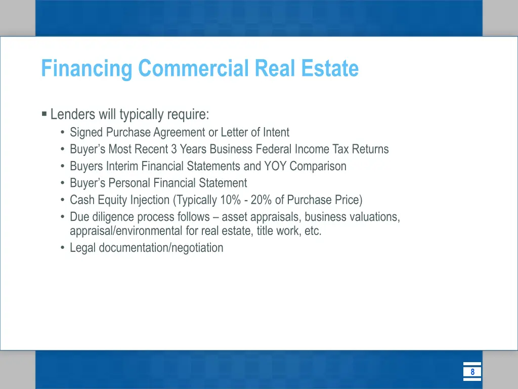 financing commercial real estate