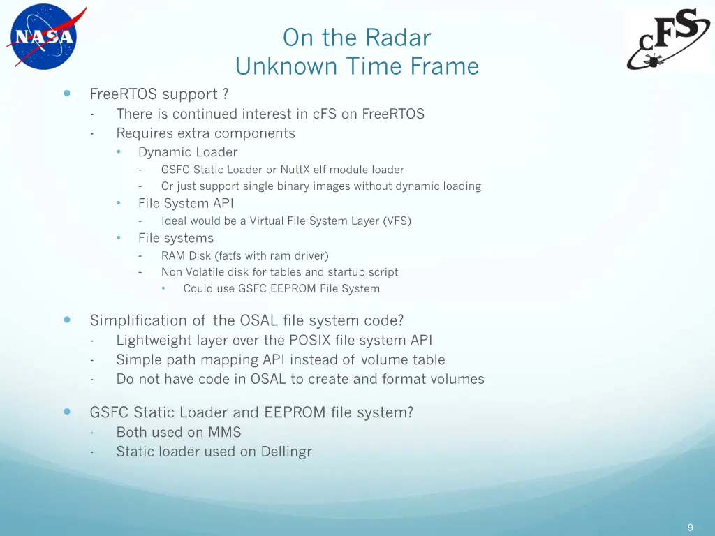 on the radar unknown time frame