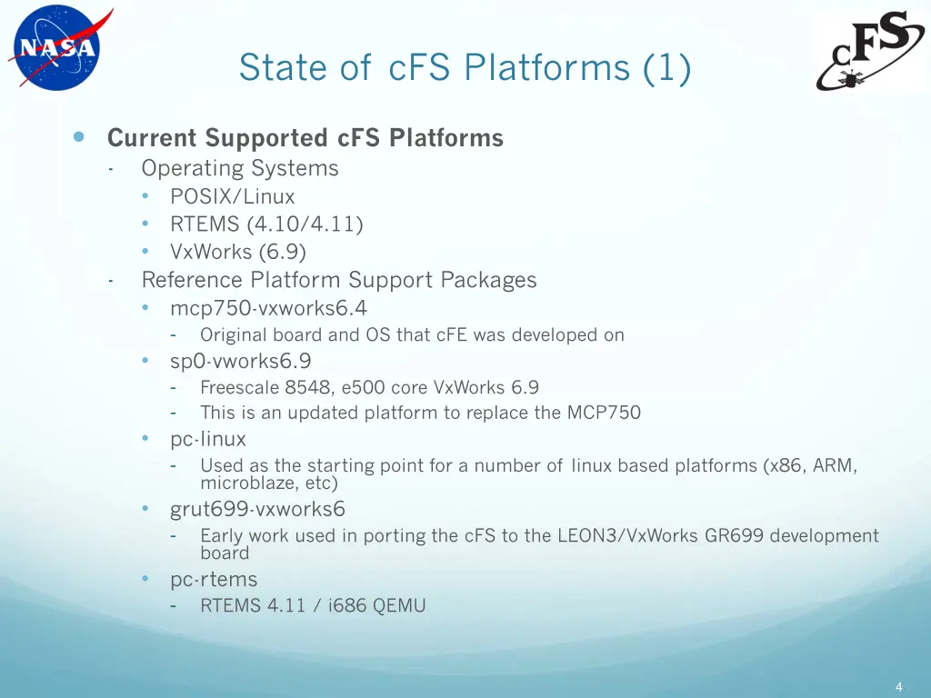 state of cfs platforms 1