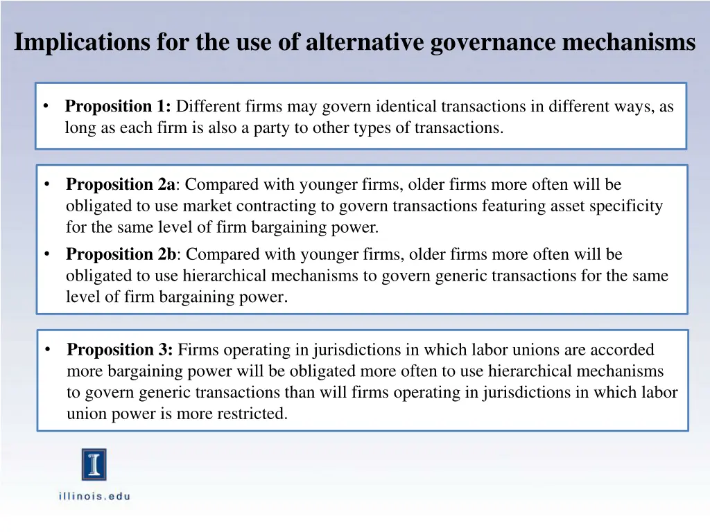 implications for the use of alternative