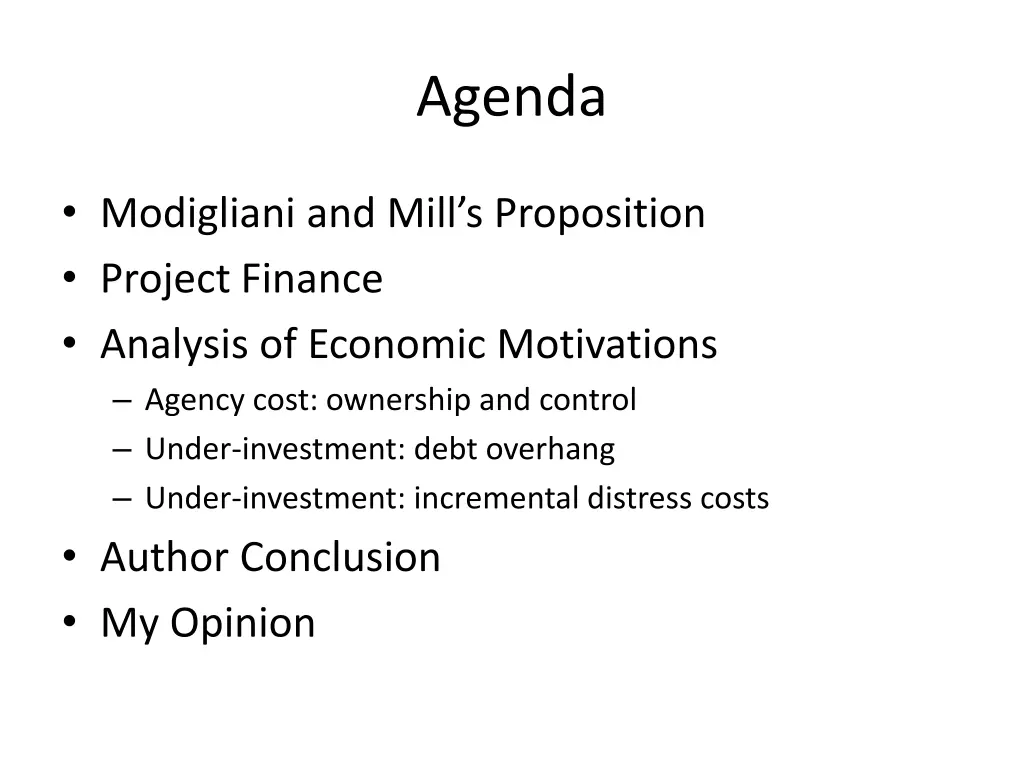 agenda