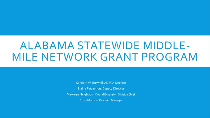 alabama statewide middle mile network grant