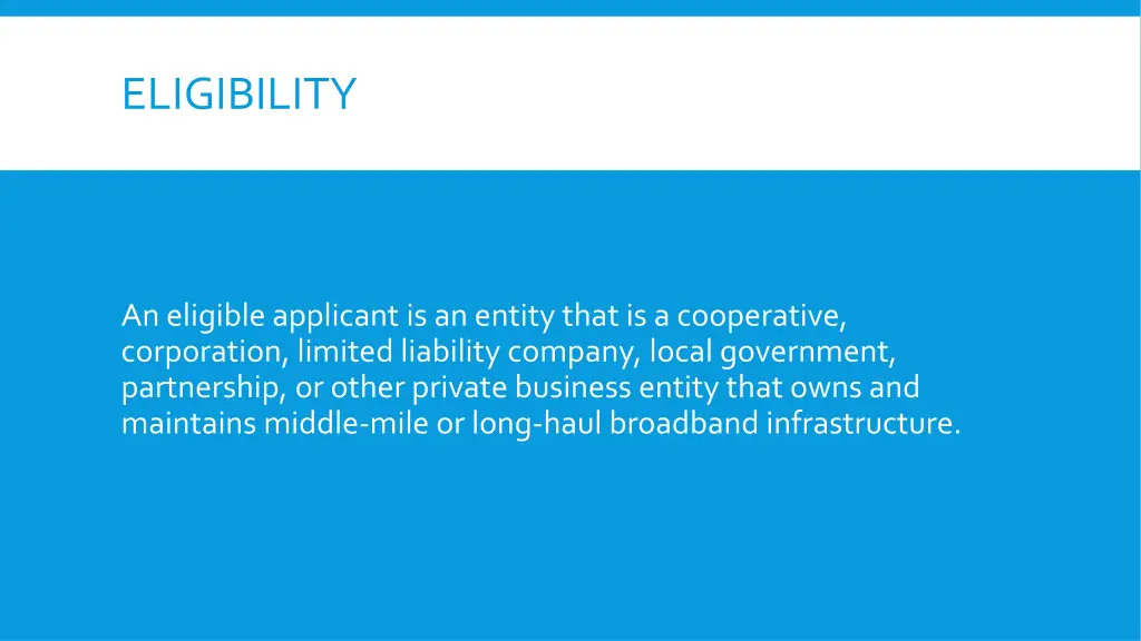 eligibility