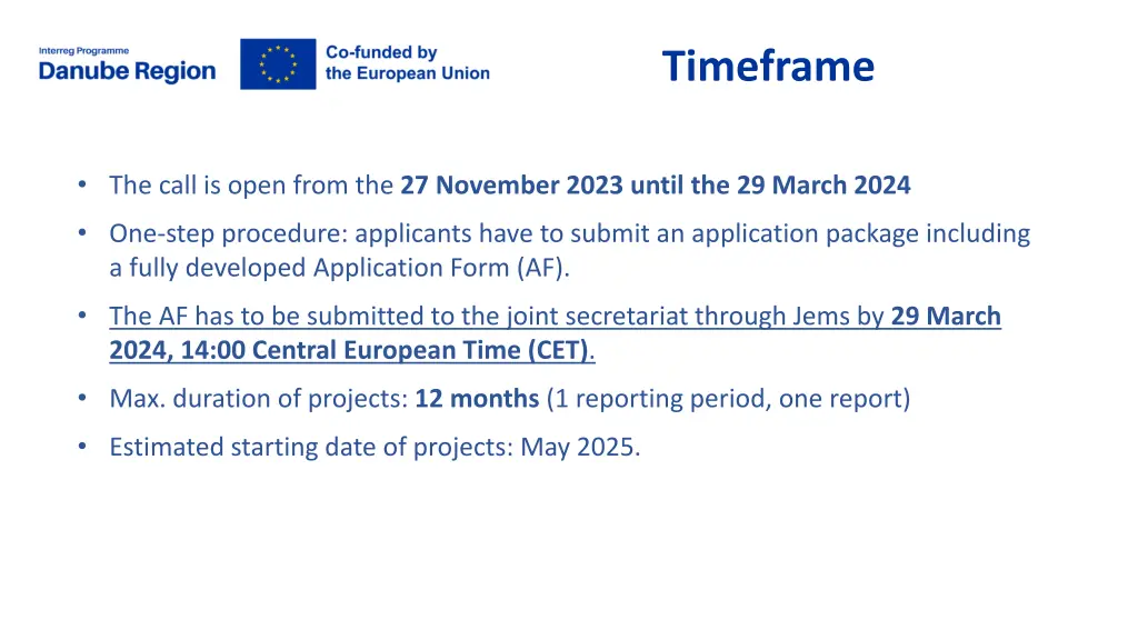 timeframe