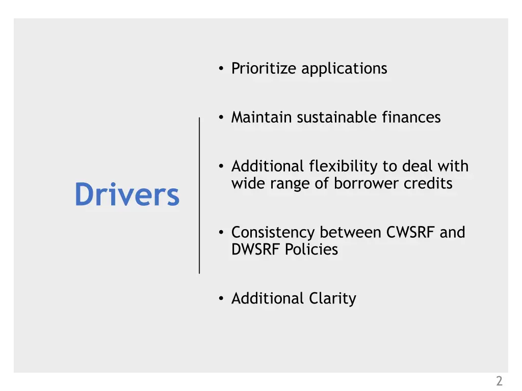prioritize applications