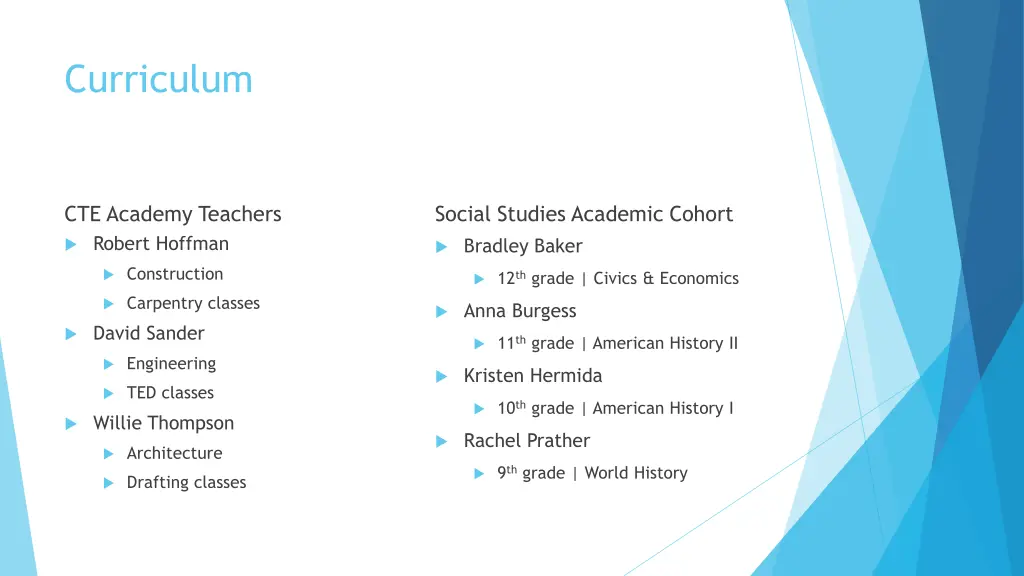 curriculum